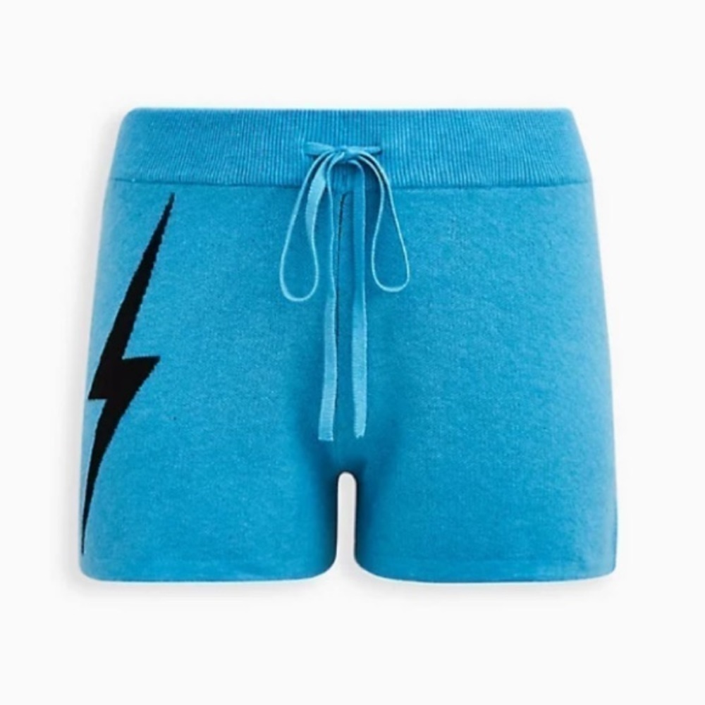 SWEATER SHORT - LUXE COZY LOVESICK BOLT TURQUOISE